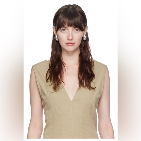 White Gold Plated Teardrop Earrings - Picture 6 of 7